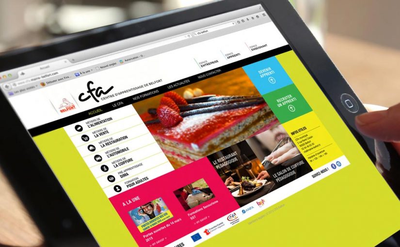 Mock-up Site Web Centre de Formation et d'Apprentissage de Belfort